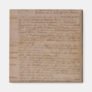 Aimant Certificat de mariage de Wolfgang, de Mozart et de
