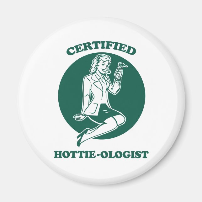 Aimant Certifié Hottie-ologue (Devant)
