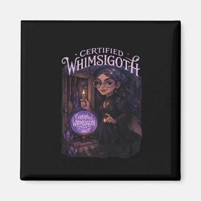 Aimant Certifié Whimsigoth Sorcière Broom Closet Classic (Devant)
