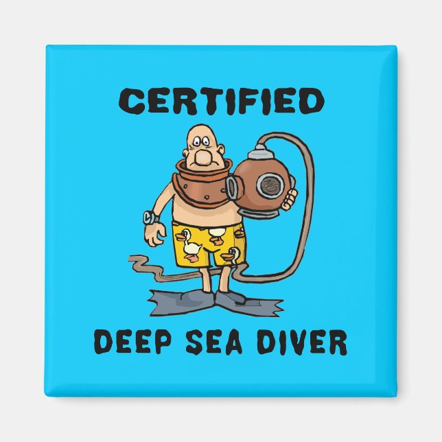 Aimant Certified Deep Sea Diver (Devant)
