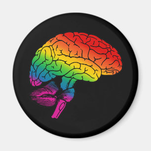 Aimant Cerveau arc en ciel