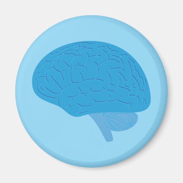 Aimant Cerveau Bleu (Devant)