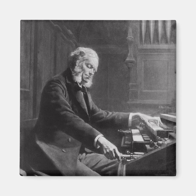 Aimant César Franck à la console de l'orgue (Devant)