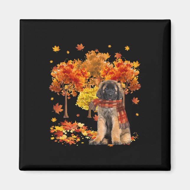 Aimant C'est automne Y'all mignon Leonberger automne arbr (Devant)