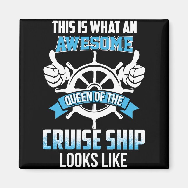Aimant C'Est Ce Qu'Une Superbe Reine Du Bateau De Croisiè (Devant)