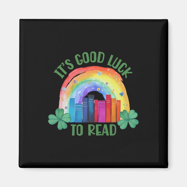 Aimant C'est Chanceux De Lire St Patrick's Day Enseignant (Devant)