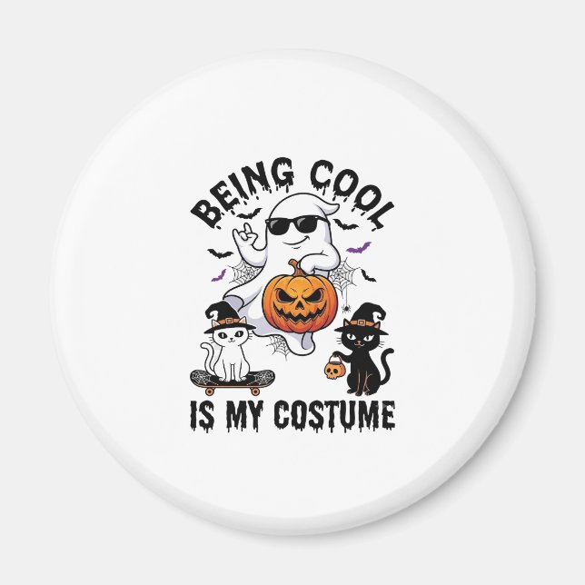 Aimant C'est Cool C'est Costume Halloween Fantôme Citroui (Devant)
