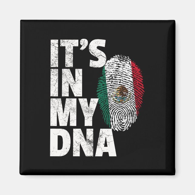 Aimant C'est dans mon Adn Mexicain drapeau Cinco De Mayo  (Devant)