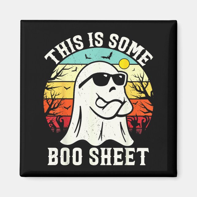 Aimant C'est du papier de Boo fantôme rétro Halloween drô (Devant)