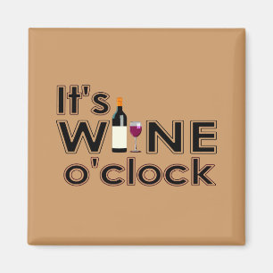 Aimant C'est du vin à l'horloge