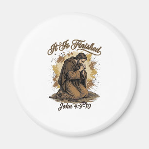 Aimant C'est Fini Verset Biblique Chemise Chrétienne Vint