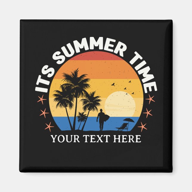 Aimant C'est la conception de coucher de soleil tropical  (Devant)