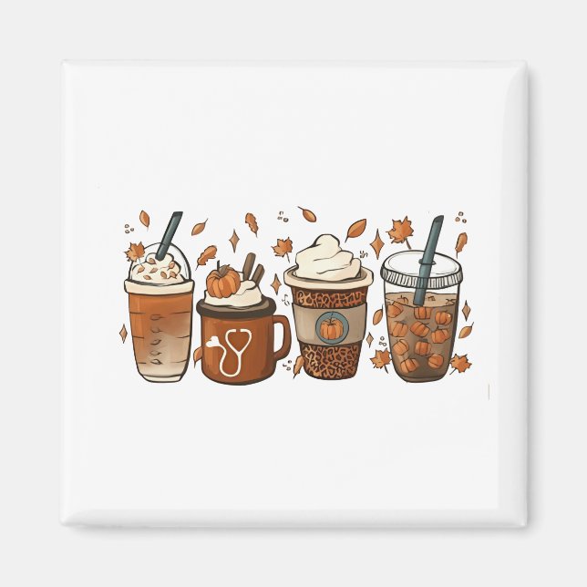 Aimant C'est la dernière saison Citrouille Spice Coffee A (Devant)