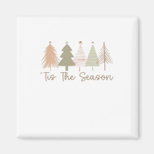 Aimant C'Est La Saison Arbres De Noël Whimsical Noël