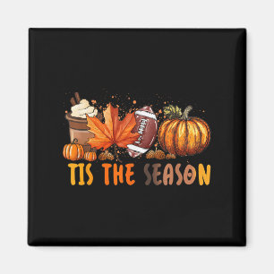 Aimant C'Est La Saison Automne Football Citrouille Café D