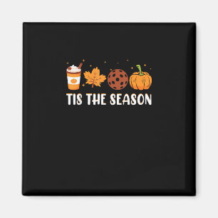 Aimant C'Est La Saison Café Automne Pickleball Et Hallowe