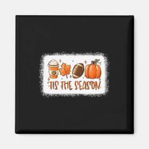 Aimant C'Est La Saison Citrouille Leaf Latte Fall Footbal