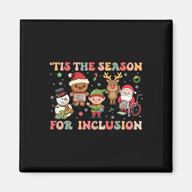 Aimant C'est la saison de l'inclusion Noël Sped Enseignan (Devant)