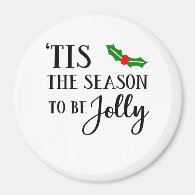 Aimant C'est la saison d'être le gui de Noël (Devant)