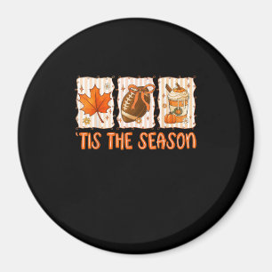 Aimant C'Est La Saison Football Halloween Thanksgiving