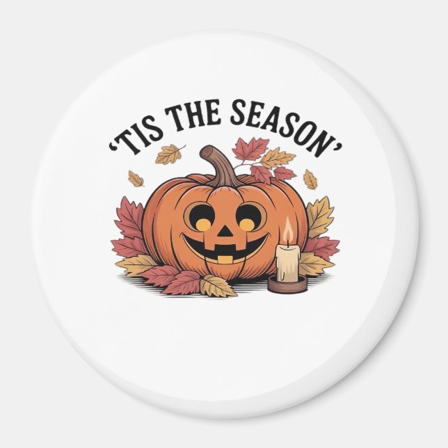 Aimant C'Est La Saison Football Retro Design Propre (Devant)
