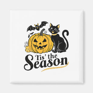 Aimant C'Est La Saison Halloween chauves-souris Citrouill