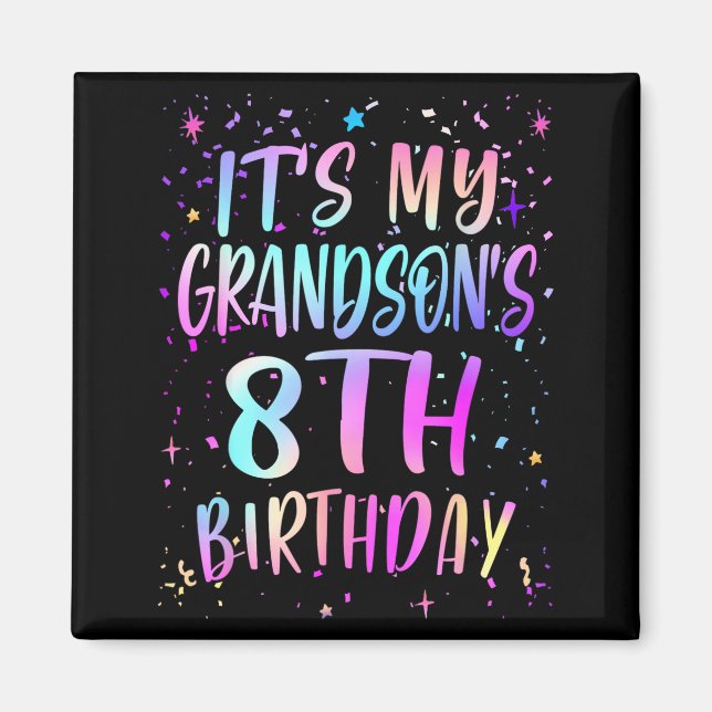 Aimant C'est l'anniversaire de 8 ans de mon petit-fils Co (Devant)