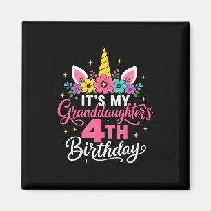 Aimant C'est l'anniversaire de ma petite-fille Licorne Gr