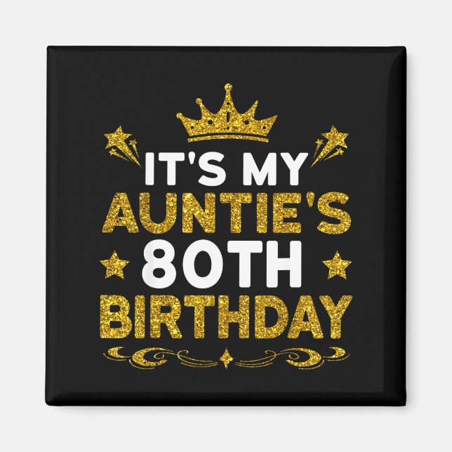 Aimant C'est l'anniversaire des 80 ans de ma tante Joyeux (Devant)