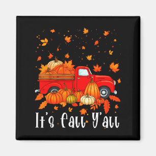 Aimant C'est l'automne à tous les citrouilles camion arbr