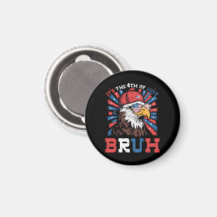 Aimant C'est le 4 juillet Bruh Aigle américain Patriote