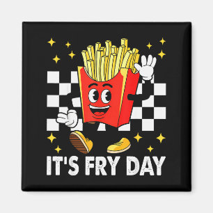 Aimant C'est le jour des frites - Nourriture rapide de fr