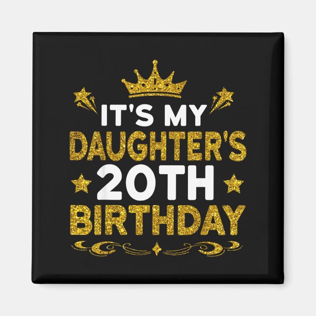Aimant C'est les 20 ans de ma fille Joyeux Anniversaire 2 (Devant)
