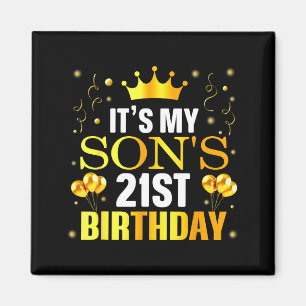 Aimant C'est les 21 ans de mon fils Joyeux Anniversaire 2