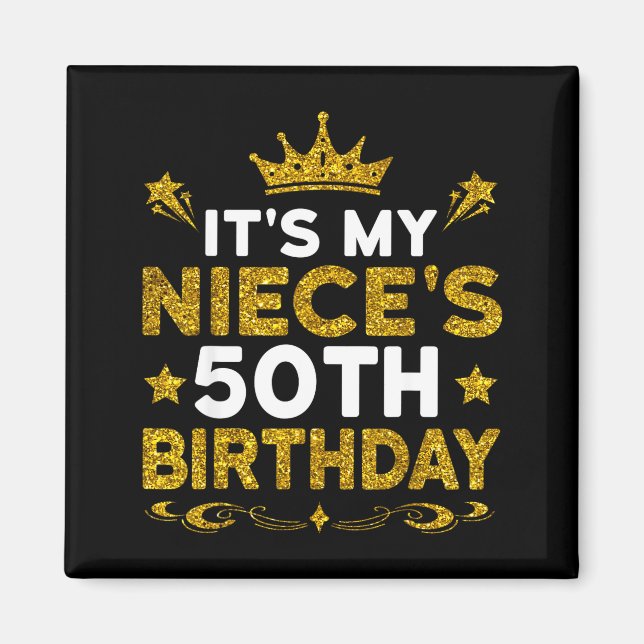 Aimant C'est les 50 ans de ma nièce Joyeux Anniversaire 5 (Devant)