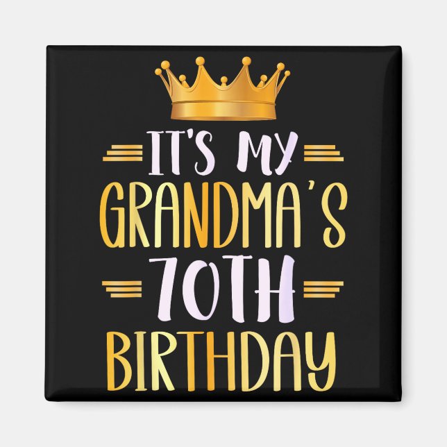Aimant C'est les 70 ans de ma grand-mère Joyeux 70 ans _ (Devant)