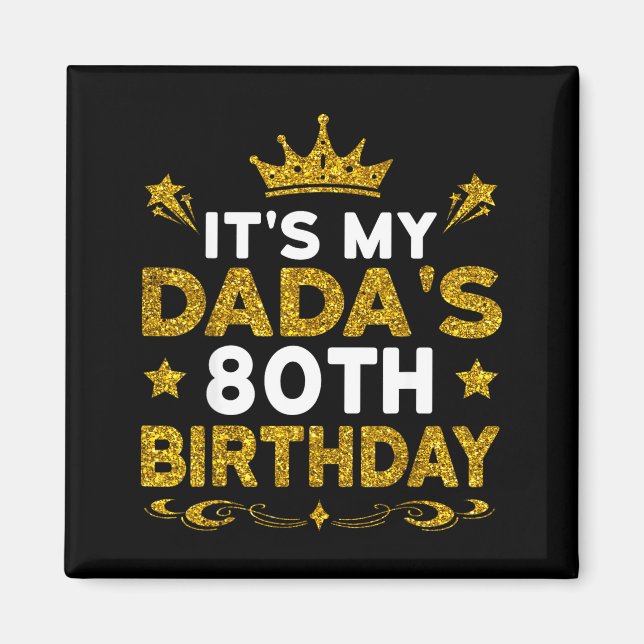 Aimant C'est les 80 ans de mon papa Joyeux Anniversaire 8 (Devant)