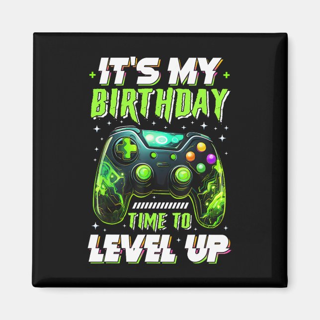 Aimant C'est l'heure de mon anniversaire Garçon de monter (Devant)