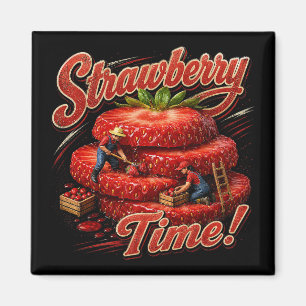 Aimant C'est l'heure des fraises !