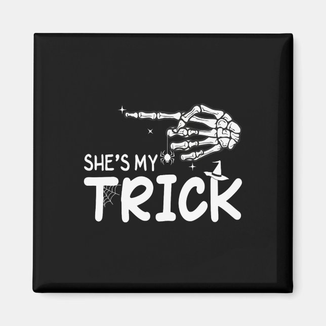 Aimant C'est ma petite cochonne Couples Squelette Hallowe (Devant)