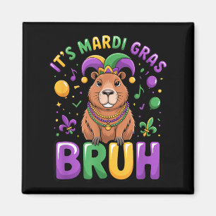 Aimant C'est Mardi Gras Frère Capybara Carnaval Drôle Fêt