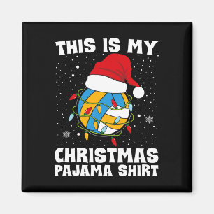 Aimant C'Est Mes Lumières De Noël De Pajama De Volley-Bal