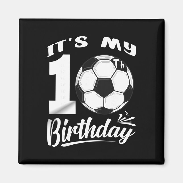 Aimant C'est mon 10e anniversaire Footballeur 10e fête d' (Devant)