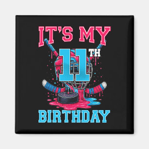 Aimant C'est mon 11e anniversaire de hockey 11 ans de gla