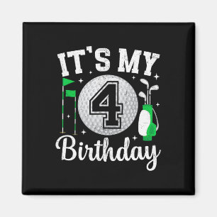 Aimant C'est mon 4e anniversaire Golf 4 ans joueur de gol