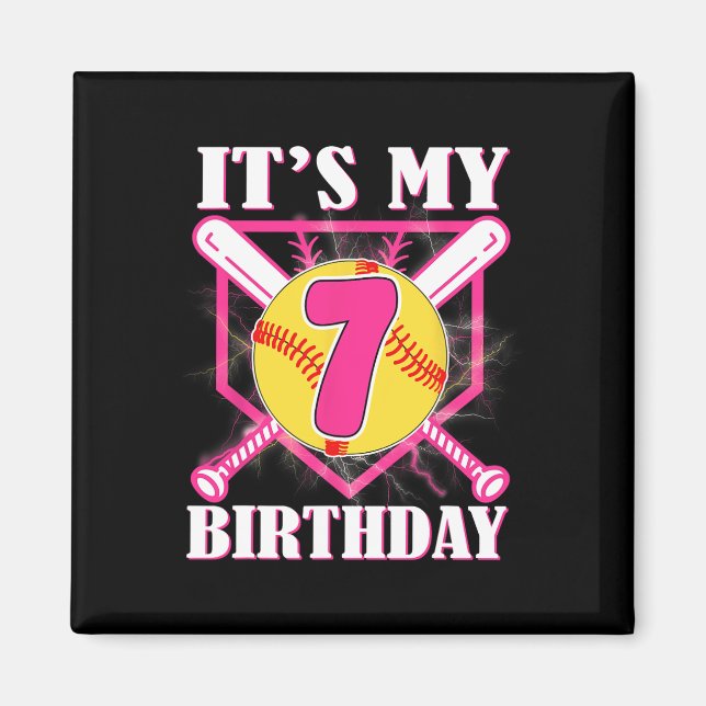 Aimant C'est mon 7e anniversaire 7 ans Anniversaire Softl (Devant)