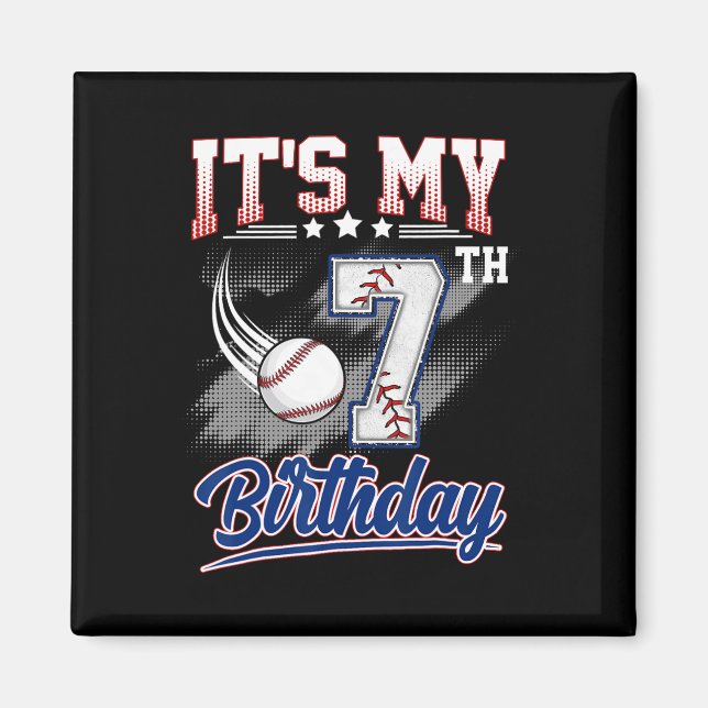 Aimant C'est mon 7e anniversaire Bysebyll 7 ans Anniversa (Devant)