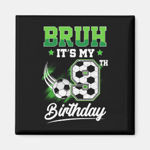 Aimant C'est mon 9e anniversaire garçon fan de sport 9 an