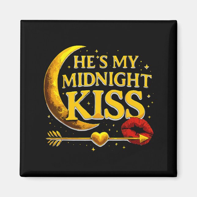 Aimant C'est mon baiser de minuit pour la Saint-Valentin  (Devant)