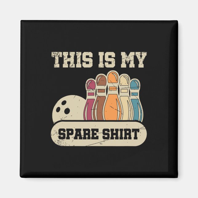 Aimant C'Est Mon Chemise De Secours Bowling Alley Gutter  (Devant)